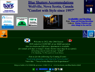 blueshuttersbnb.ns.ca screenshot