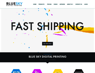 blueskydigitalprinting.com screenshot