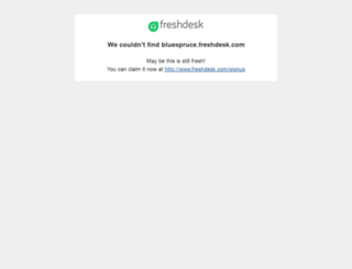 bluespruce.freshdesk.com screenshot
