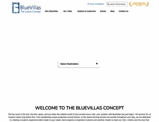 bluevillascollection.com screenshot