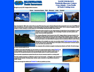 bluewateryachtinsurance.com screenshot