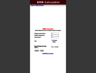 bmrcalculator.com.au screenshot