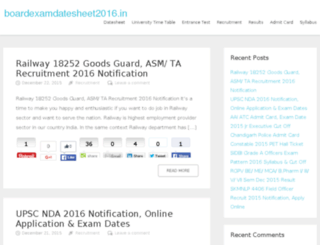 boardexamdatesheet2016.in screenshot