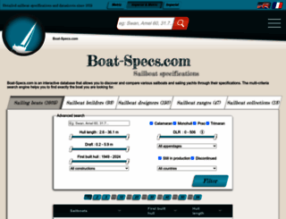 boat-specs.com screenshot