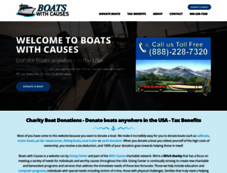 boatswithcauses.org screenshot