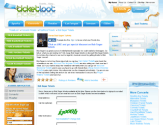 bobseger.ticketloot.com screenshot