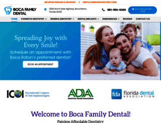 bocafamilydental.com screenshot
