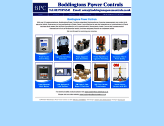 boddingtonspowercontrols.com screenshot