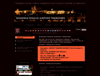 bohemia-prague-airport-transfers.com screenshot