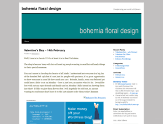 bohemiafloraldesign.wordpress.com screenshot