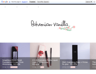 bohemianvanilla.com screenshot