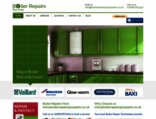 boilerrepairsplusparts.co.uk screenshot