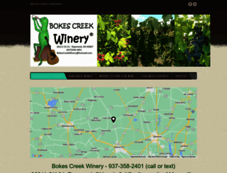 bokescreekwinery.com screenshot