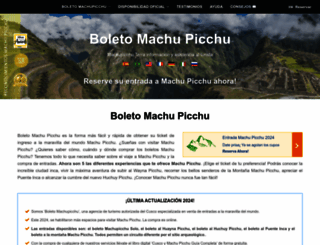 boletomachupicchu.com screenshot