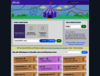 Access bombparty.sparklinlabs.com. JKLM.FUN Party games for PC