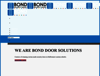 bonddoorsolutions.com.au screenshot