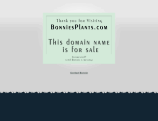 bonniesplants.com screenshot