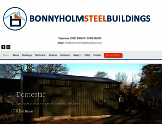 bonnyholmsteelbuildings.co.uk screenshot