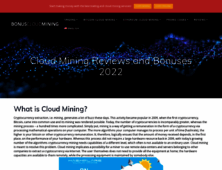 bonuscloudmining.com screenshot