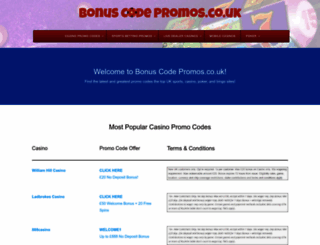 bonuscodepromos.co.uk screenshot