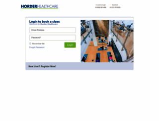 bookaclass.horderhealthcare.co.uk screenshot
