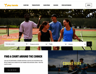 bookacourt.tennis.com.au screenshot