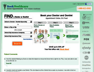 bookhealthcare.com screenshot