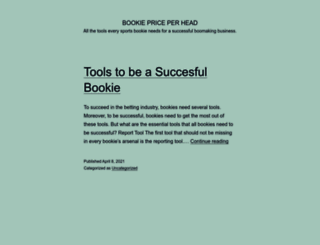 bookiepriceperhead.com screenshot
