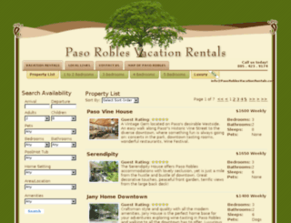 booking.pasoroblesvacationrentals.com screenshot