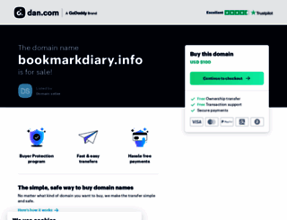 bookmarkdiary.info screenshot