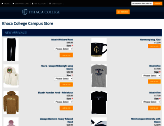 bookstore.ithaca.edu screenshot