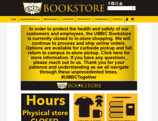 bookstore.umbc.edu screenshot