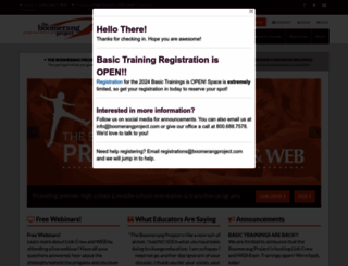boomerangproject.com screenshot