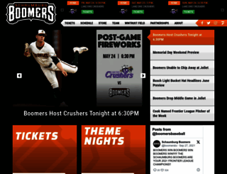 boomersbaseball.com screenshot
