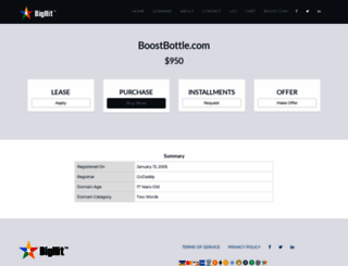 boostbottle.com screenshot