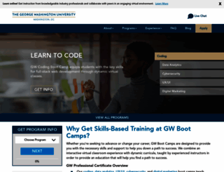 bootcamp.cps.gwu.edu screenshot