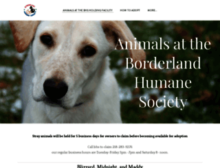borderlandhumanesociety.org screenshot