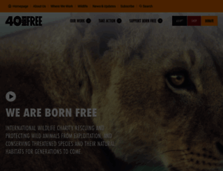 bornfree.org.uk screenshot