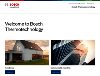 bosch-thermotechnology.com.au screenshot
