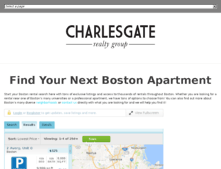bostonapartments.charlesgaterealty.com screenshot