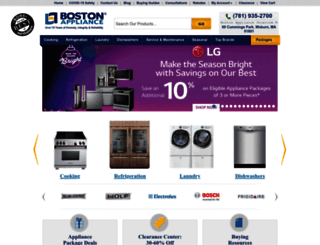 bostonappliance.net screenshot