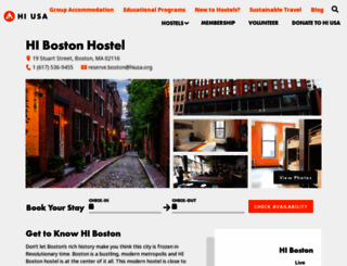 bostonhostel.org screenshot