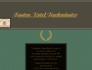 bostonhotelbuckminster.com screenshot