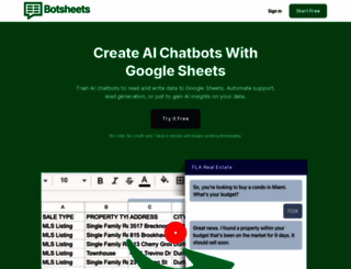 botsheets.com screenshot