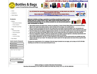 bottlesandbags.co.uk screenshot