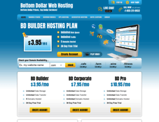 bottomdollarwebhosting.com screenshot