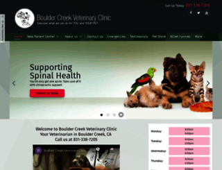 bouldercreekveterinaryclinic.com screenshot