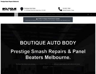 boutiqueautobody.com.au screenshot
