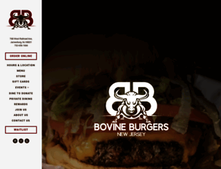 bovineburgers.com screenshot