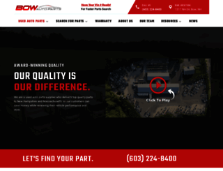 bowautoparts.com screenshot